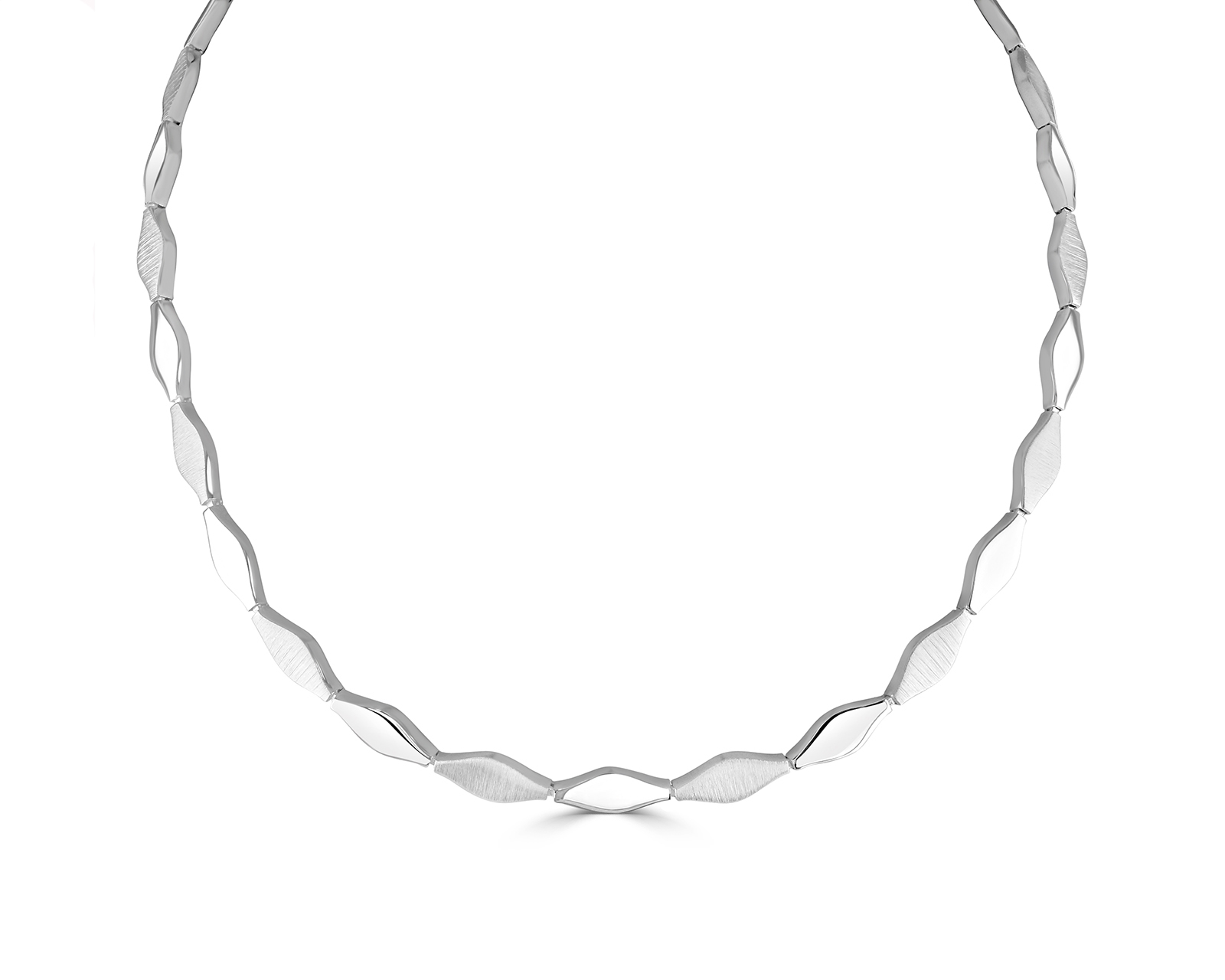 A Sterling Silver necklace satin and polished necklace Jonathan Lambert