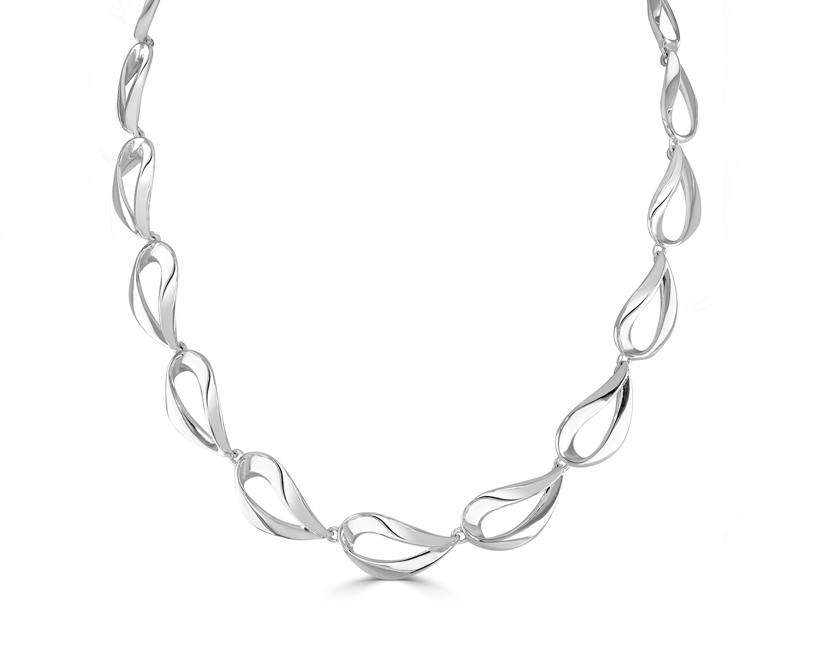 Sliver polished necklace Jonathan Lambert